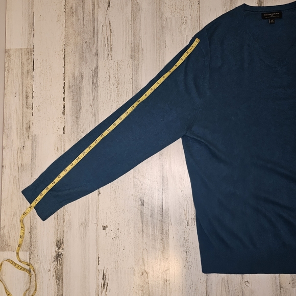 Banana Republic Luxe Sweater Collection V-Neck Mens XL Blue Soft Long Sleeve - Picture 7 of 8
